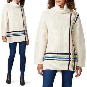 Tory Sport Multi Stripe Wool Sweater